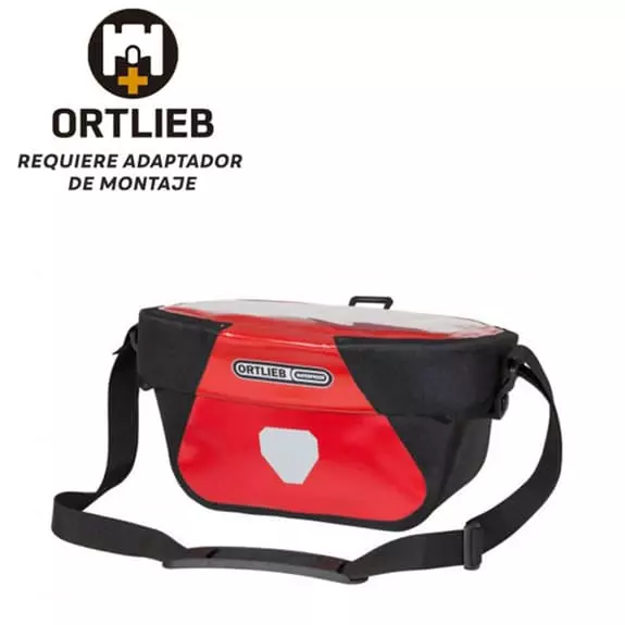 Borsa Manubrio Ortlieb Ultiopaco Six Classic 5L Rosso Nero 1 Borsa Manubrio Ortlieb Ultiopaco Six Classic 5L Rosso Nero