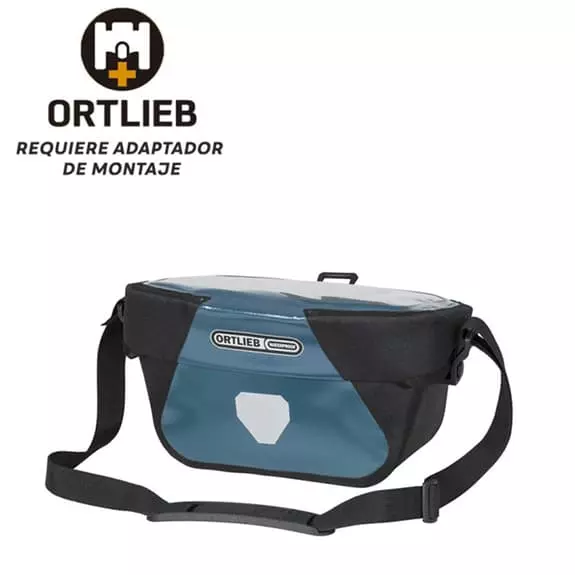 Borsa Manubrio Ortlieb Ultiopaco Six Classic 5L Blu Nero 1 Borsa Manubrio Ortlieb Ultiopaco Six Classic 5L Blu Nero