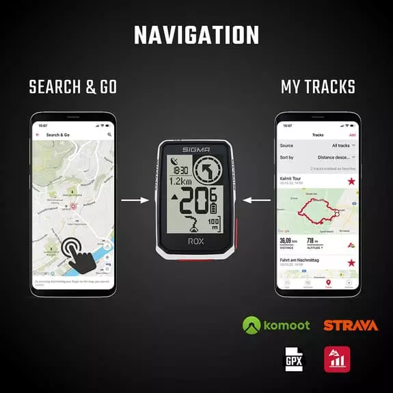 Ciclocomputer Sigma ROX 2.0 + Supporto Bianco 4 Ciclocomputer Sigma ROX 2.0 + Supporto Bianco - immagine 4