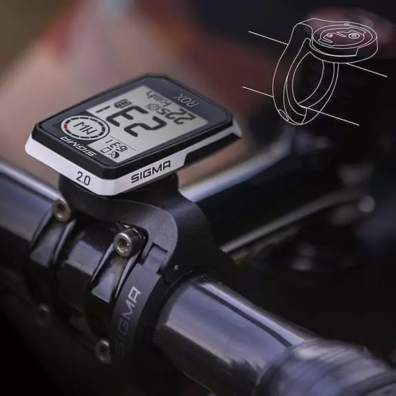 Ciclocomputer Sigma ROX 2.0 + Supporto Bianco 3 Ciclocomputer Sigma ROX 2.0 + Supporto Bianco - immagine 3