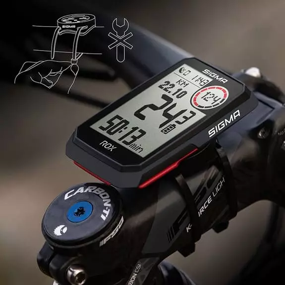 Ciclocomputer Sigma ROX 4.0 + HR Set Nero 3 Ciclocomputer Sigma ROX 4.0 + HR Set Nero - immagine 3